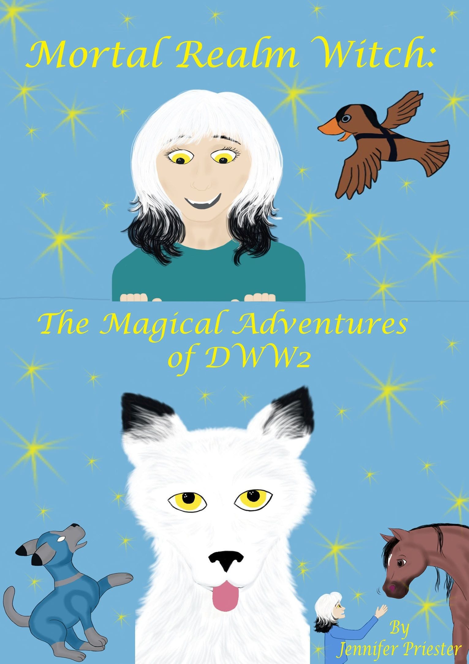 The cover of The Magical Adventures of DWW2, the fourth book in the Mortal Realm Witch Series.